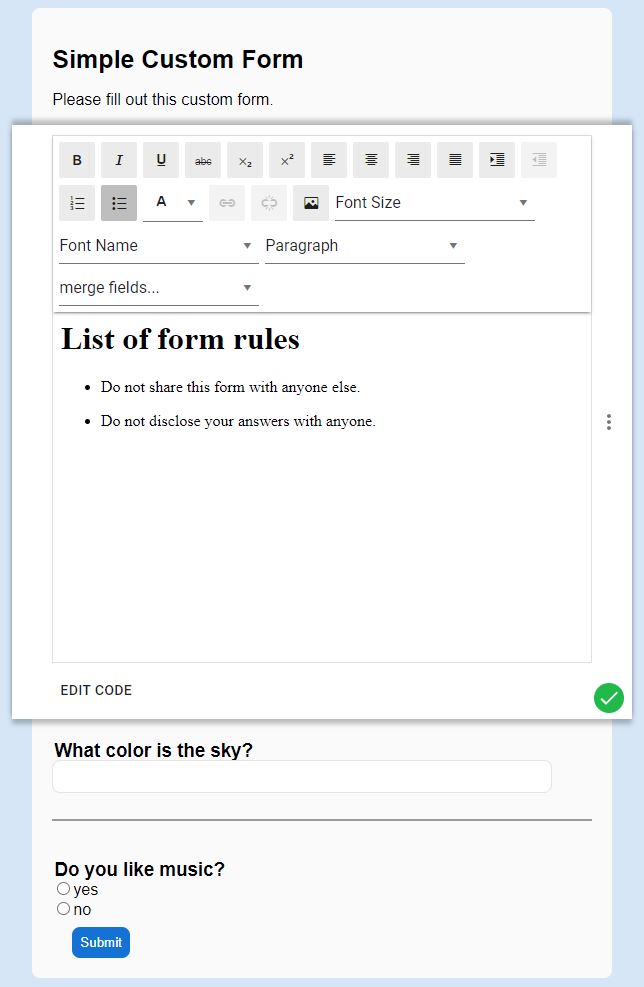 Custom-Sections